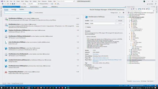 How to use convert HTML to PDF? ASP.Net Web Application MVC (C#) смотреть онлайн