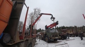 Сортиментовоз на шасси КамАЗ 43118 с гидроманипулятором Palfinger Epsilop M100L97 2011 года
