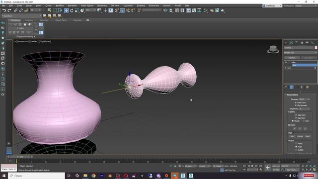 Модификатор Lathe 3D max. Модификатор вращения. смотреть онлайн