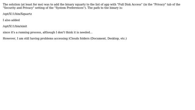 Apple: xterm commands (ls, cd, ...) unable to access Desktop, Documents after updating to Catalina смотреть онлайн