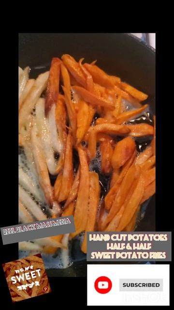 Sweet Potato Fries  Handcut Half And Half #sweetpotatofries #cooking #shortsyoutube