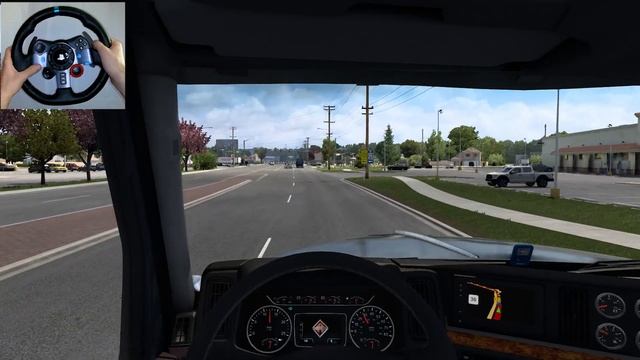 Dynamite deliver from Rivertom to Laramie. American Truck Simulator Career #6 Logitech g29 смотреть онлайн