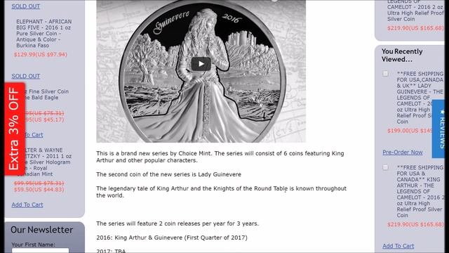 New Legends of Camelot High Relief Coin Released Today for Pre Order! смотреть онлайн