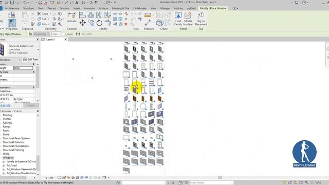 Pencere ( Windows ) Family Kullan, Değiştir, Kaydet - 1 / #Revit 2023 Eğitimi Kursu смотреть онлайн