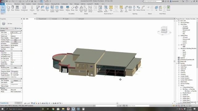 How To Build A Modern Fire Station : Revit & Lumion смотреть онлайн