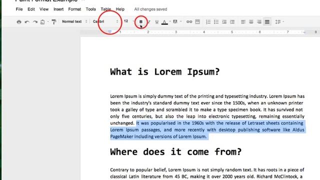 Using the Paint Format Tool in Google Documents and Spreadsheets смотреть онлайн