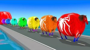 МУЛЬТИК ДЛЯ ДЕТЕЙ РАЗНОЦВЕТНЫЕ ПОНИ И ЛОШАДИ ИГРАЮТ И БЕГАЮТ, ДЛИННЫЙ МУЛЬТИК