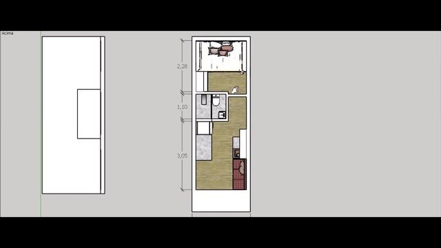 MINI CASA 3 QUARTOS 7 x 2,60 m (TINY HOUSE 3 BEDROOMS) смотреть онлайн
