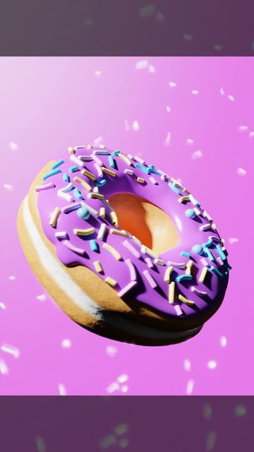 Donut 3D Model #blender #3D #shorts #donuts