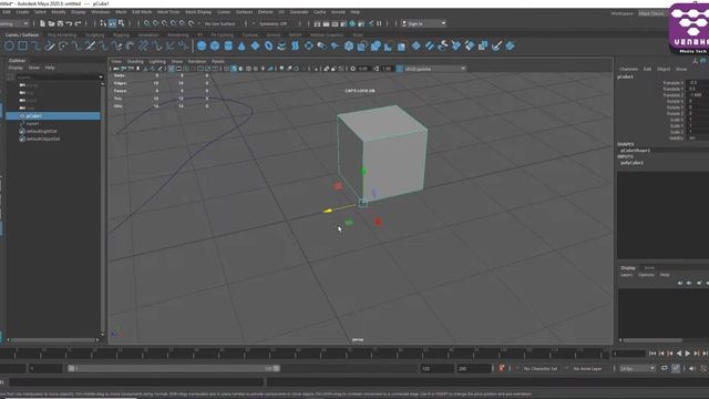 How to snap to Vertex, Grid and Modify Objects Pivot Points in MAYA смотреть онлайн