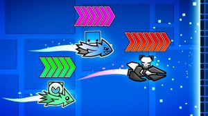 Гонка с ЧИТАМИ в Geometry Dash!