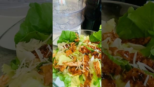 4 ingredients for yummy healthy Cesar salad смотреть онлайн