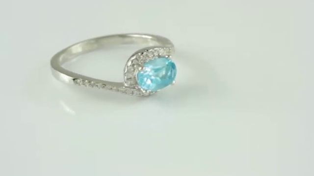 Кольцо оправа серебро 925, вставка природный топаз