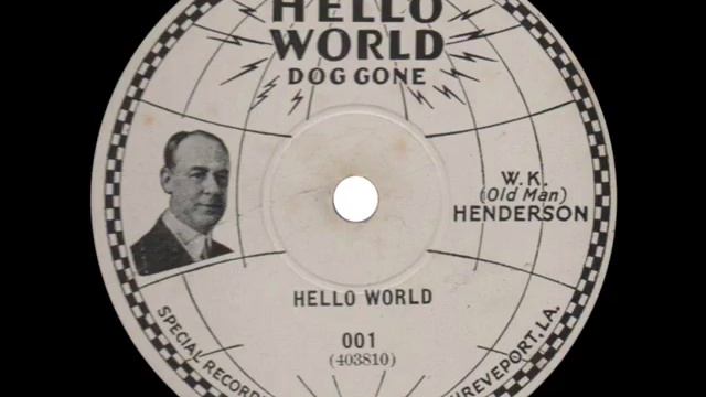 W.K. (Old Man) Henderson - Hello World - 1930 смотреть онлайн