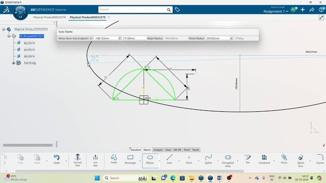Tutorial 3 Circle and Arc command in cloud interface CATIA смотреть онлайн