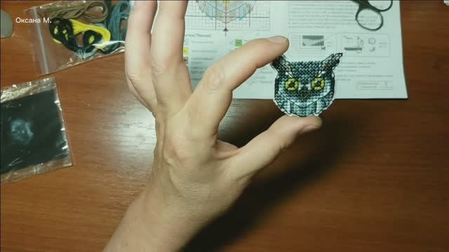 Вышиваю магнит Сова от Овен.mp4