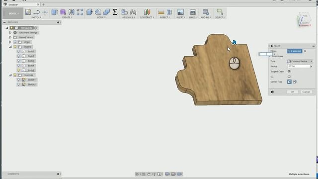 Fusion 360 - Dovetail Key Corner Joint Frame