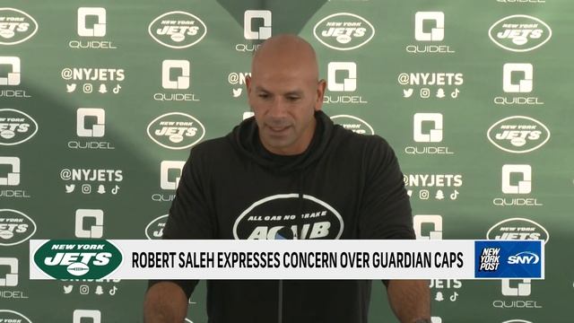Jets Head Coach Robert Saleh Critical Of Guardian Caps | SNY