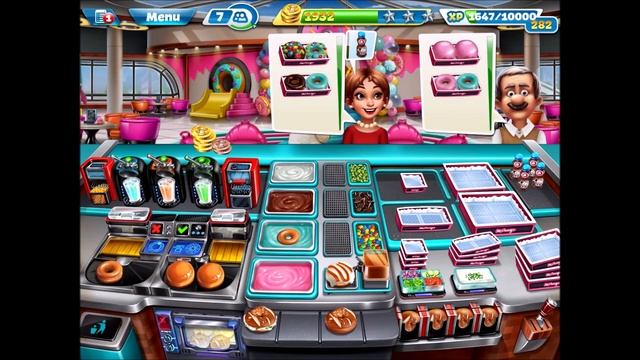 Cooking Fever-Bubble Valley Doughnuts : Level 40 ⭐️⭐️⭐️ Total XP Earned/Cost