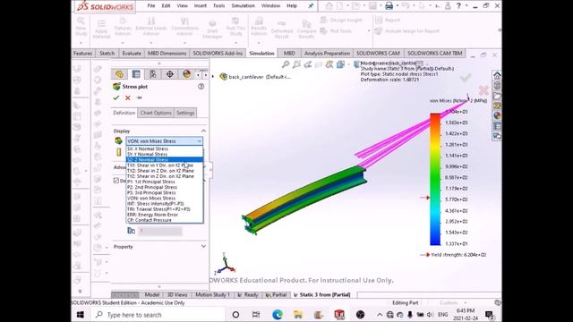 Solidworks Simulation Part 1 10 Static Analysis with Remote Forces смотреть онлайн
