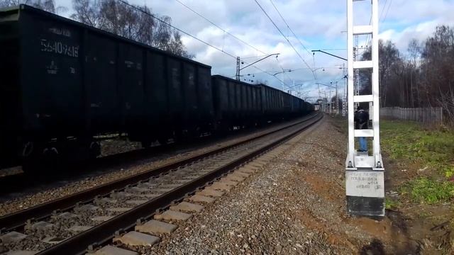 ВЛ10У-611 с грузовым поездом перегон "Люблино-Бутово". смотреть онлайн