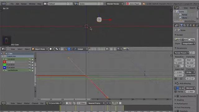 Blender 2.68: Animación con Graph Editor смотреть онлайн
