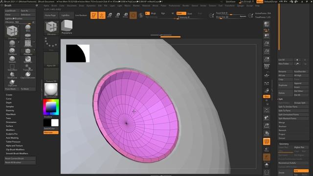 Intro to ZBrush 033 - ZModeler Edge Actions! Slice, insert, bevel, delete, topology snap, and more! смотреть онлайн