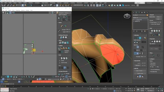 3Ds Max Unwrap UVW 04 : Unwrap смотреть онлайн