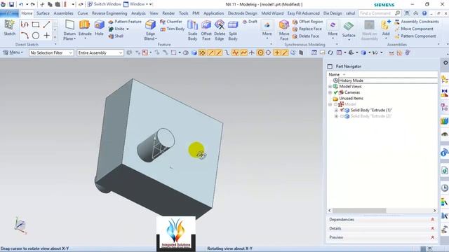 SIEMENS UNIGRAPHICS UG NX 11 CAD BEGINNER TUTORIAL HOW TO USE UNITE,SUBTRACT AND INTERSECT , UG NX смотреть онлайн