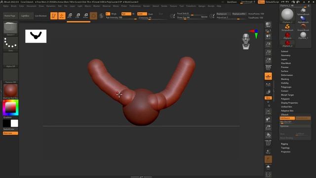 ZBRUSH - Lezione 11 - ZSketch, Smooth, Remesh, ZRemesher, Polish, Sculptris Mode, Clay, Snake Hook смотреть онлайн