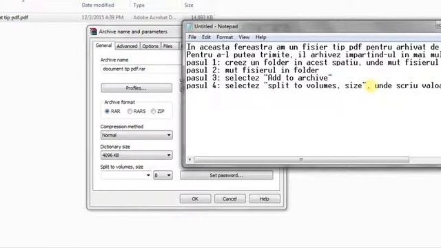 arhivare si impartire document pdf cu WinRAR смотреть онлайн