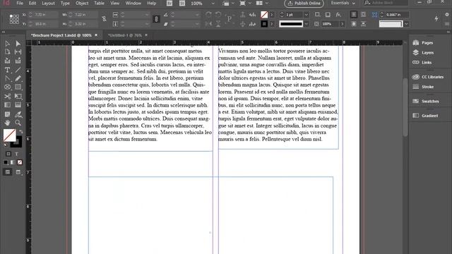 Flowing Text between Text Frames in InDesign смотреть онлайн