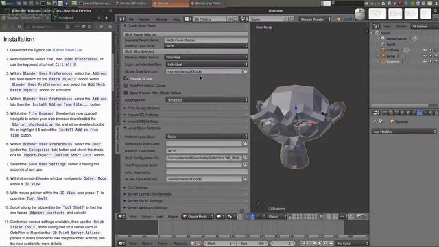 Slic3r Slice - Blender Addon - 3DPrint Short-Cuts
