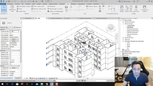 20 - Escadas - Curso de Revit - Construção Prédio (4 Pavimentos) смотреть онлайн