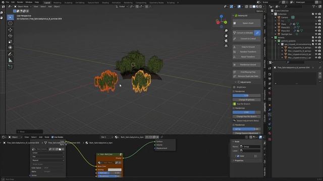 Mushrooms in the forest scene in Blender (Blender Timelapse) смотреть онлайн