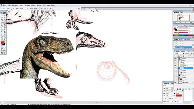 Dinosaur Sketches ~ Time-lapse/Speed Paint смотреть онлайн