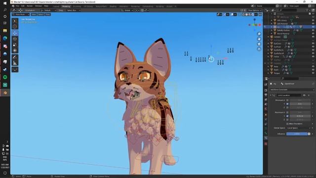 I Modeled A Cat And Set Up The Rig To Make Lipsync And Other Things Easy