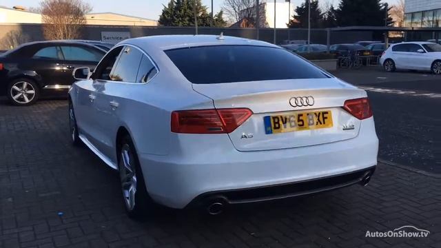 BV65BXF AUDI A5 SPORTBACK TFSI QUATTRO S LINE WHITE 2015, West London Audi смотреть онлайн