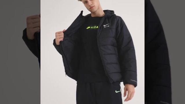 NIKE Air Therma FIT Synthetic Fill Hooded Padded Jacket Black Men | FN0251 010 | JD Sports смотреть онлайн