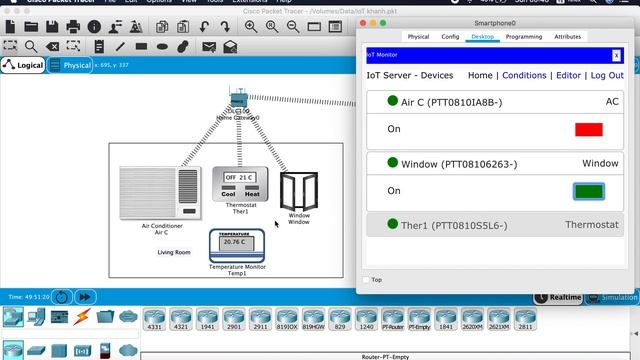 IOT System Control Air Conditioner