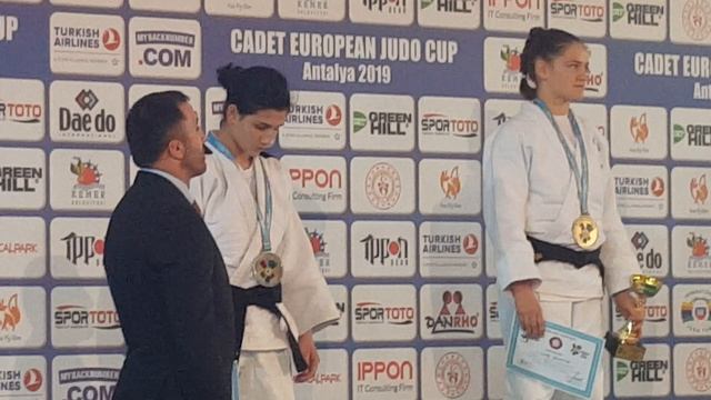 Cadet European Judo Cup - 2019 - Awarding ceremony -52kg смотреть онлайн