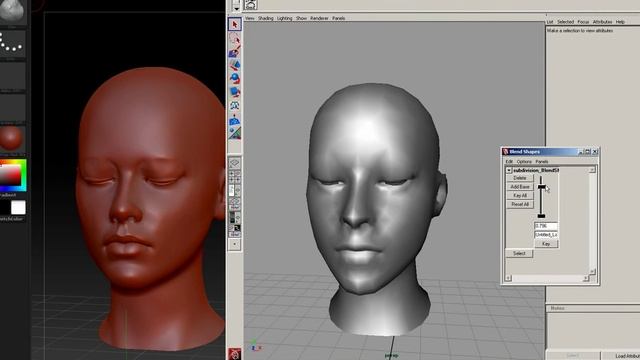 Testing ZBrush BlendShape смотреть онлайн