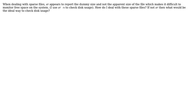 What are sparse files and how to deal with them? смотреть онлайн