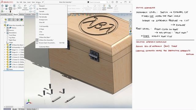 Editing Assembly, Drawings, MOTION, and BOM in 11 Minutes! смотреть онлайн