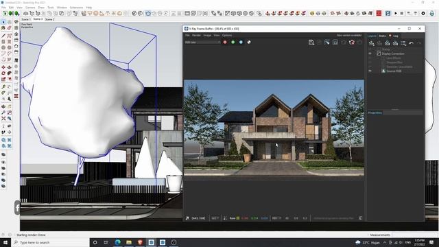 SketchUp VRay 5 EXTERIOR #17 INDUSTRIAL TROPICAL HOUSE смотреть онлайн