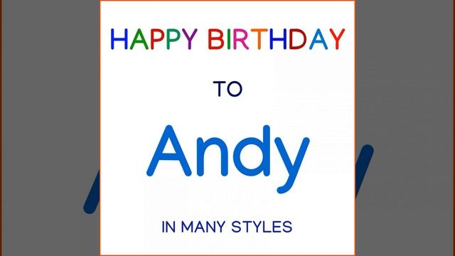 Happy Birthday To Andy - Techno