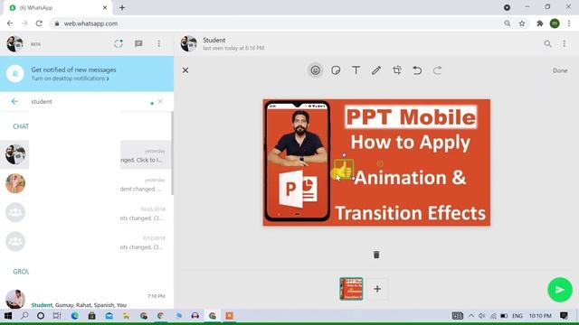 How to Edit Picture on Web WhatsApp in Hindi || Crop Photo || Add Text || Drawing Tool смотреть онлайн