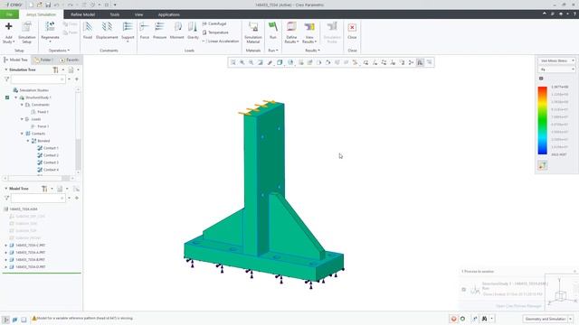 Creo Ansys Simulation Supports Defining Contacts and Joints | Creo 7.0.2 смотреть онлайн