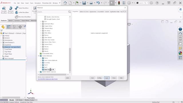 How to Create a Custom Material in SolidWorks смотреть онлайн