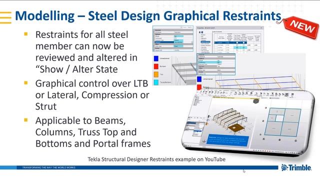 Restraints in Tekla Structural Designer 2019i смотреть онлайн